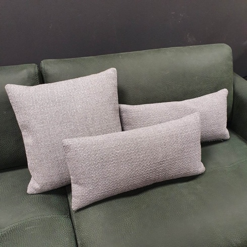 Clearance: Loop Silver Grey Fabric Cushions (Set of 3)