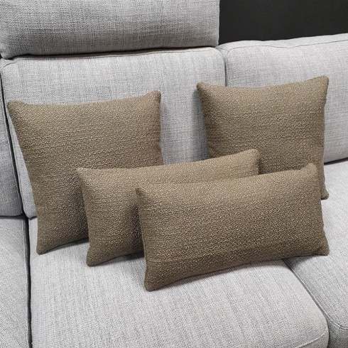 Clearance: Loop Taupe Fabric Cushions (Set of 4)