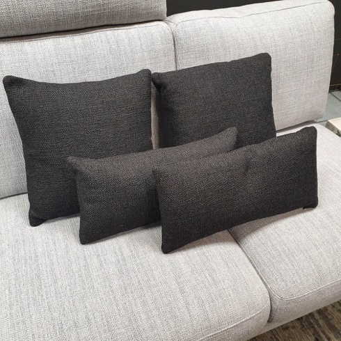 Clearance: Charcoal Grey Fabric Cushions (Set of 4)