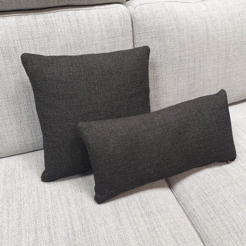 Clearance: Charcoal Grey Fabric Cushions (Set of 2)