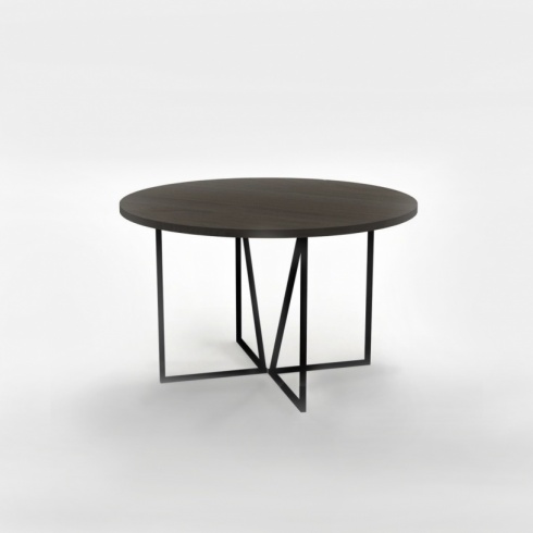 Apollo Round Dining Table, Solid Oak & Metal