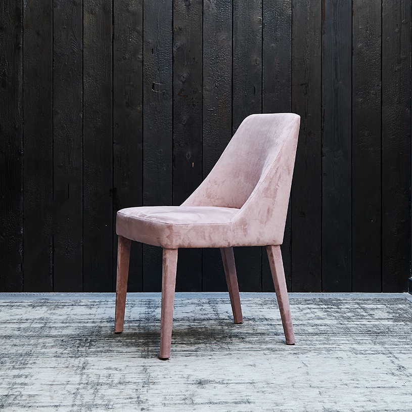 Bella Fabric Dining Chair Blush Pink, Blush Pink Leather Dining Chairs