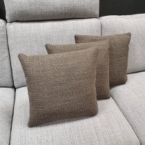 Clearance: Loop Taupe Fabric Cushions (Set of 3)